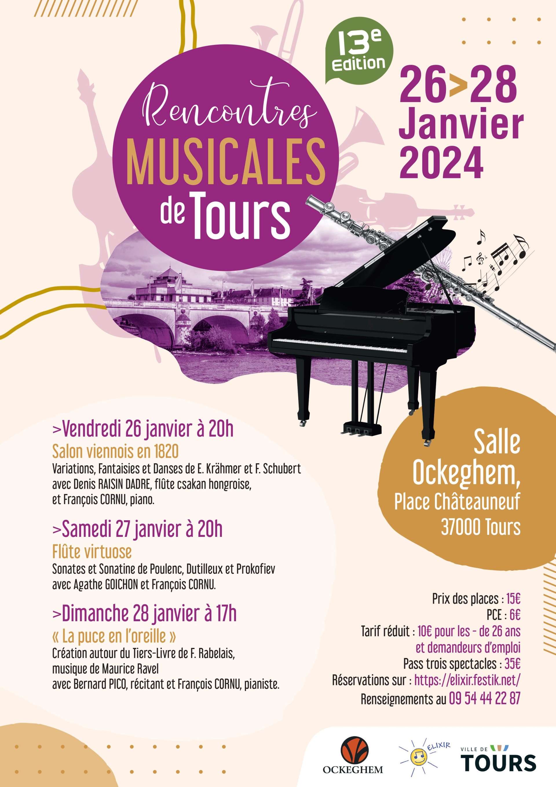 13e Rencontres musicales de Tours 26-27-28 janvier 2024