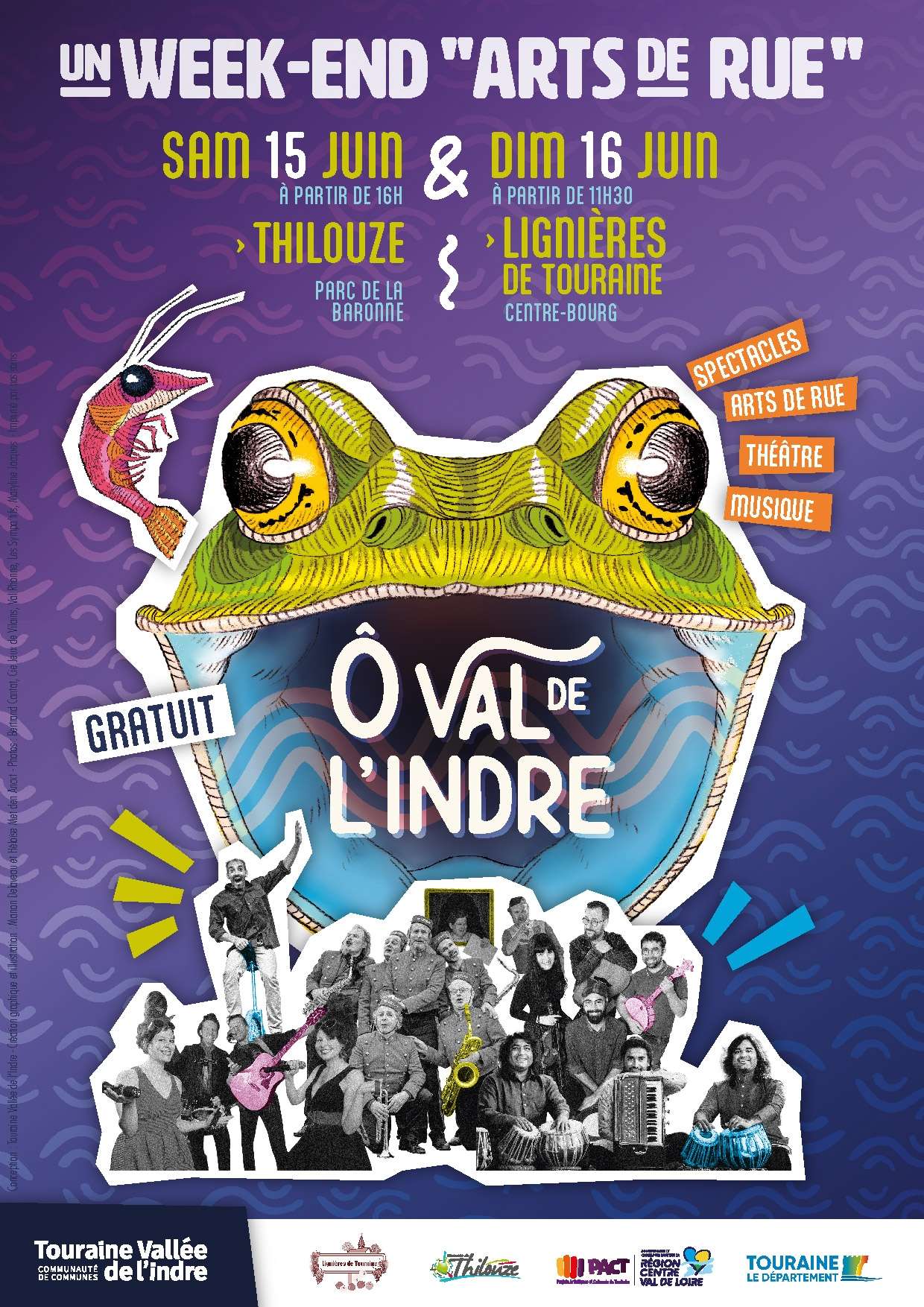 affiche « Ô Val de l'Indre » 15 & 16 juin 2024 à Thilouze et Lignières-de-Touraine