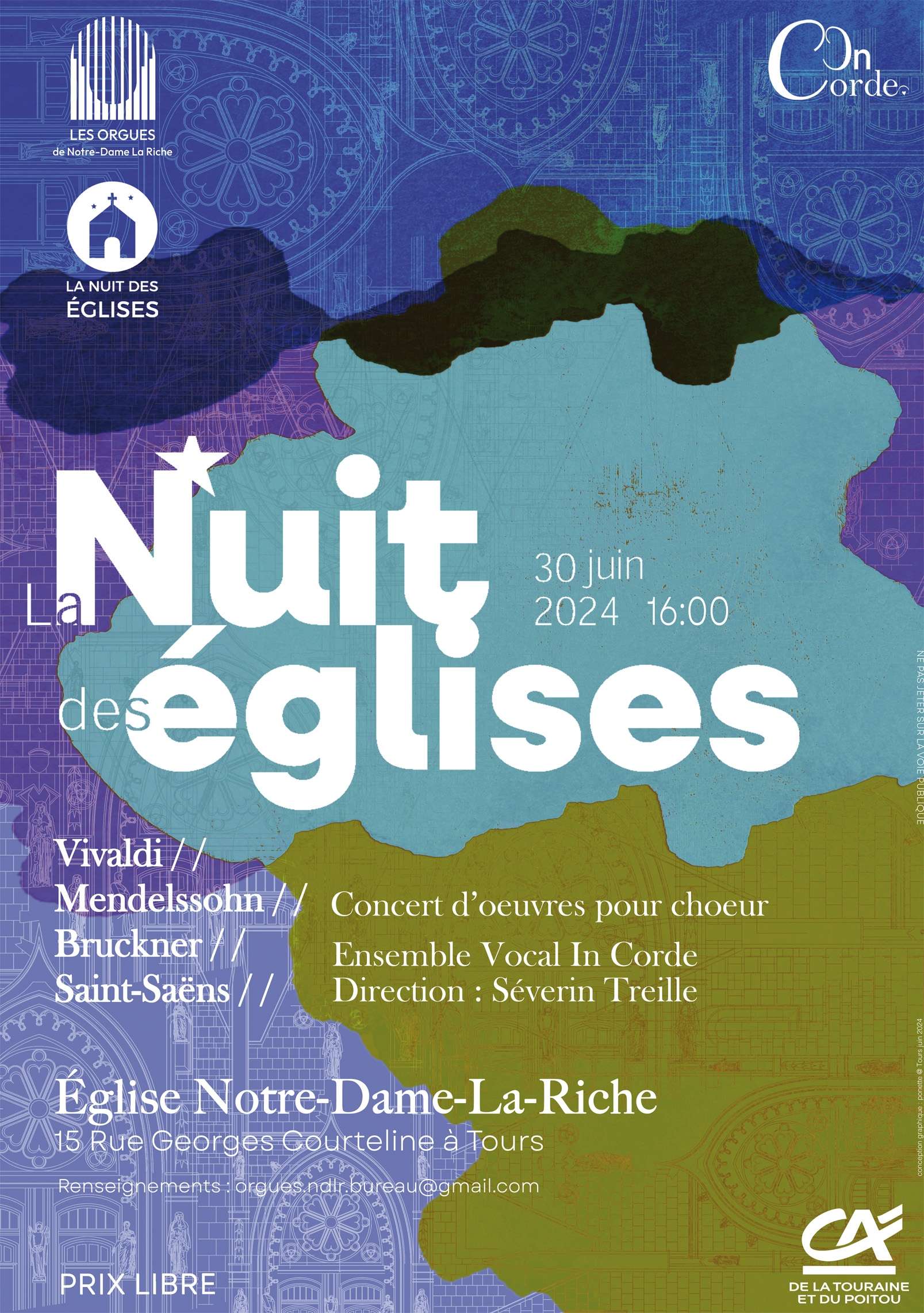 Affiche concert Ensemble Vocal In Corde La Nuit des eglises