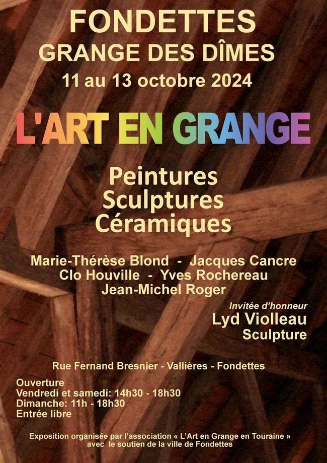 Affiche de l'exposition l'Art en Grange 2024