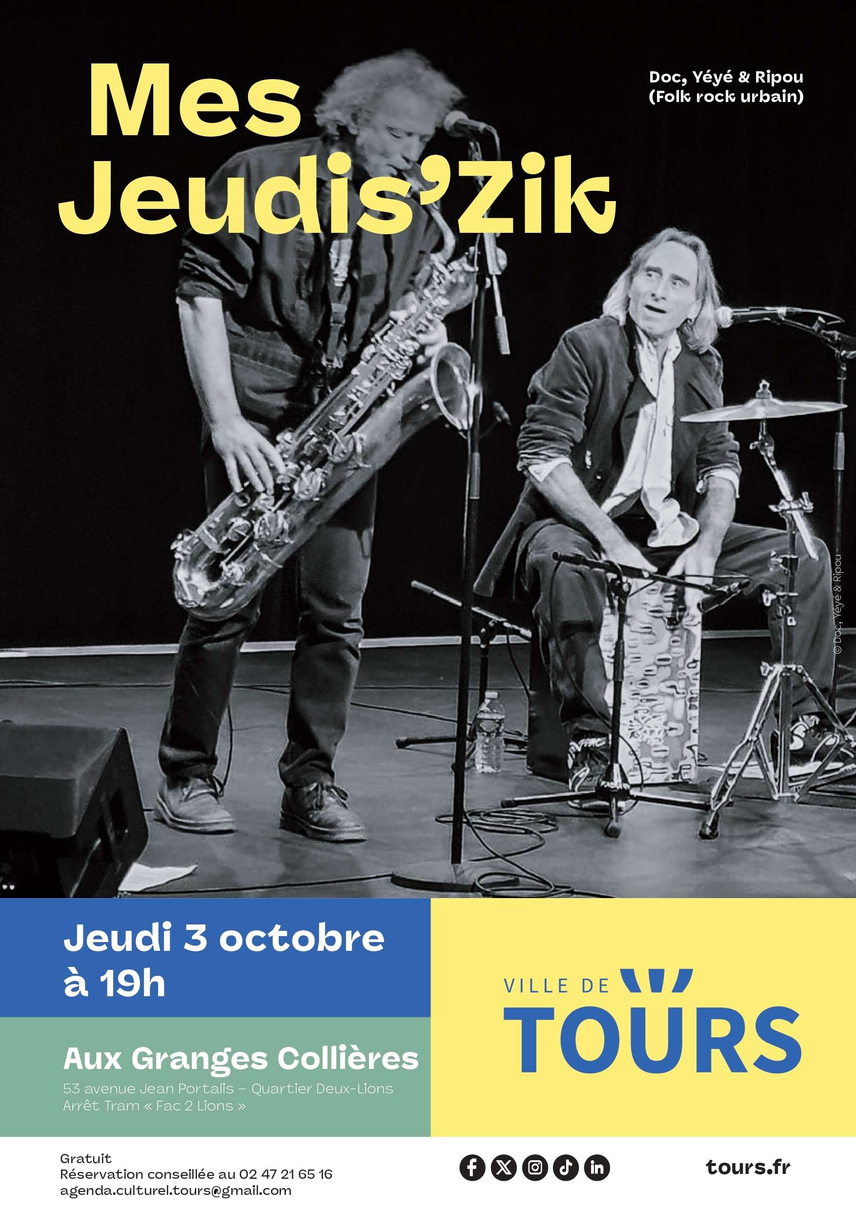 Mes Jeudis'Zik - Concert de Doc Yéyé et Ripou