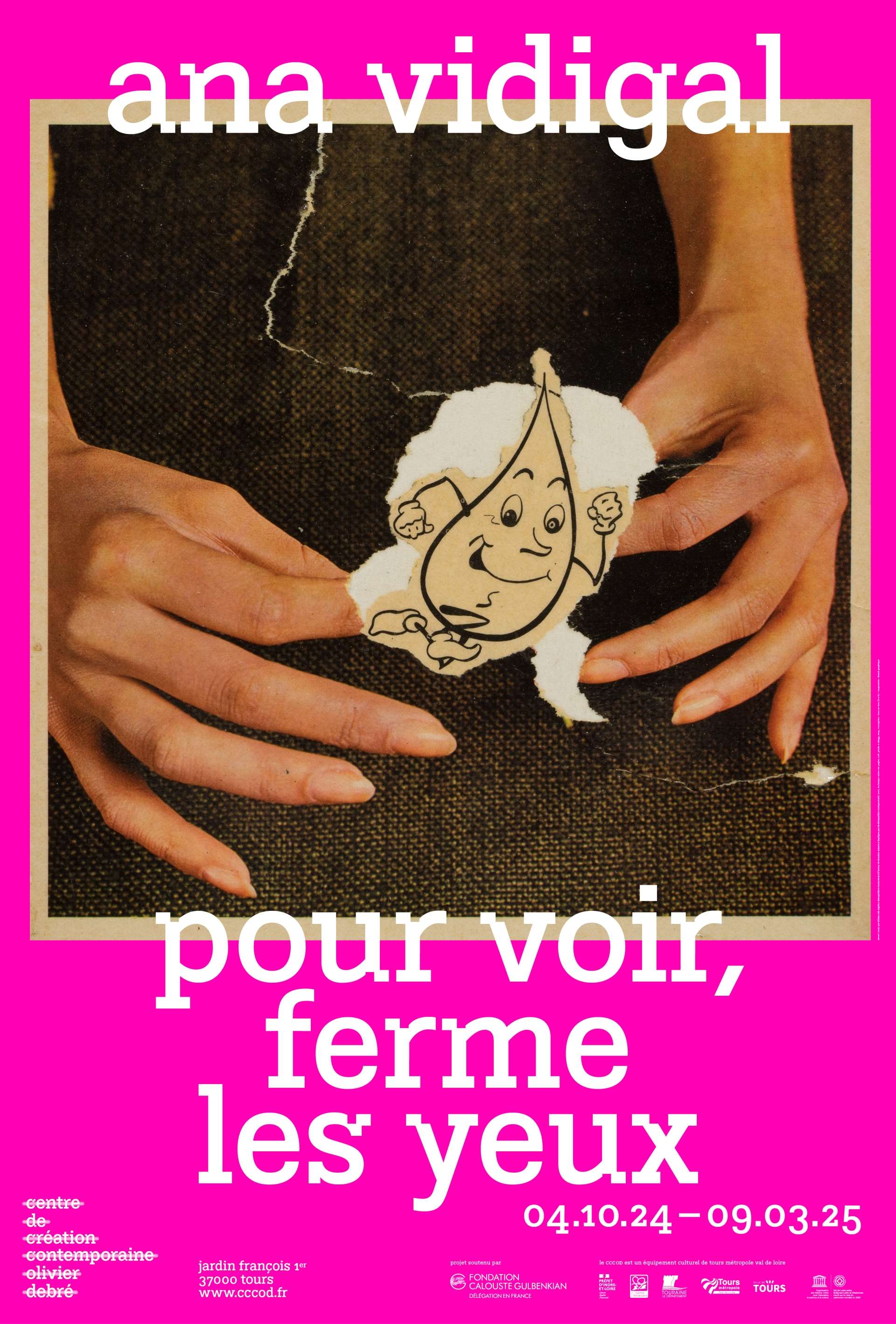 Affiche "pour voir, ferme les yeux", Ana Vidigal