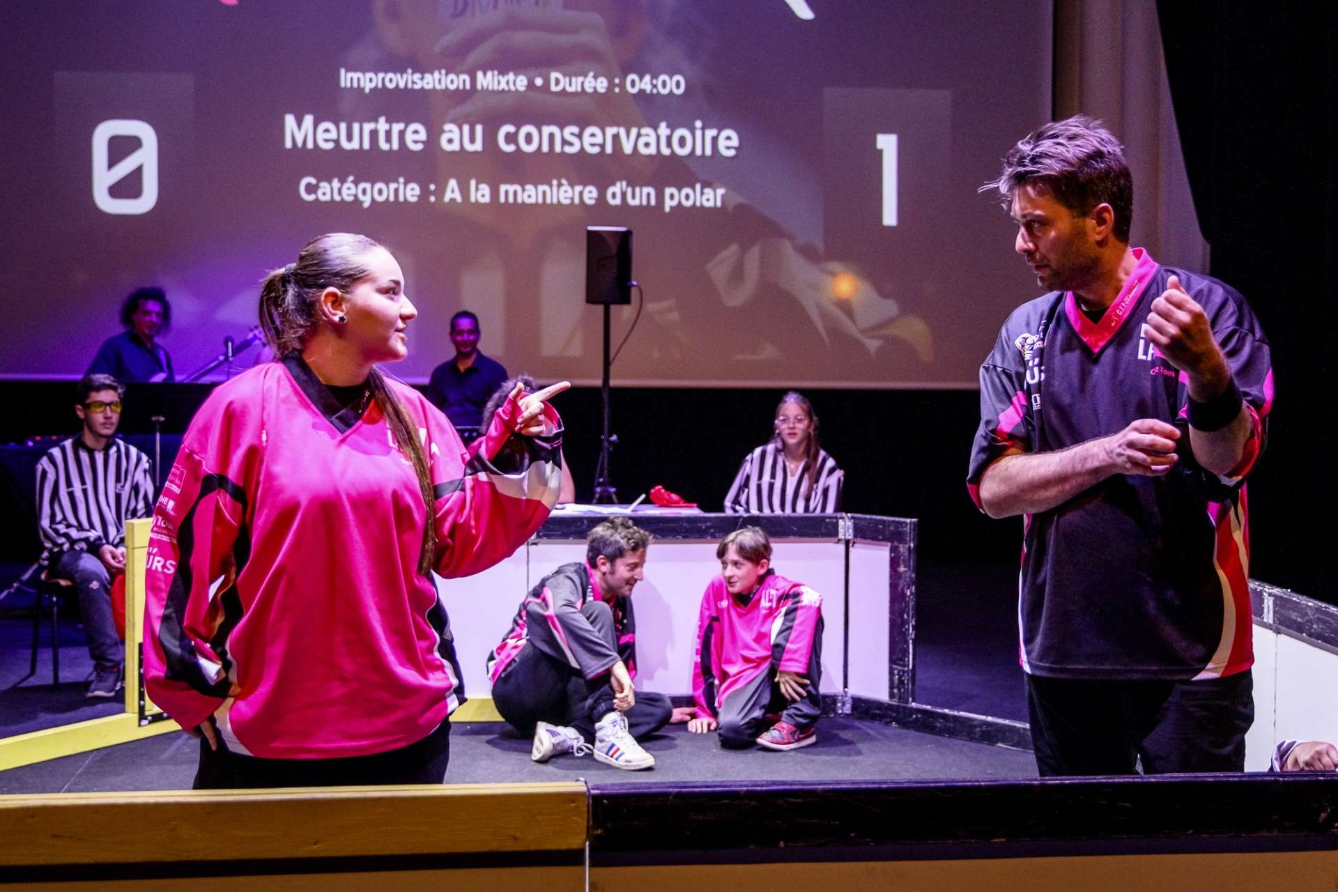 Comédiens sur scène