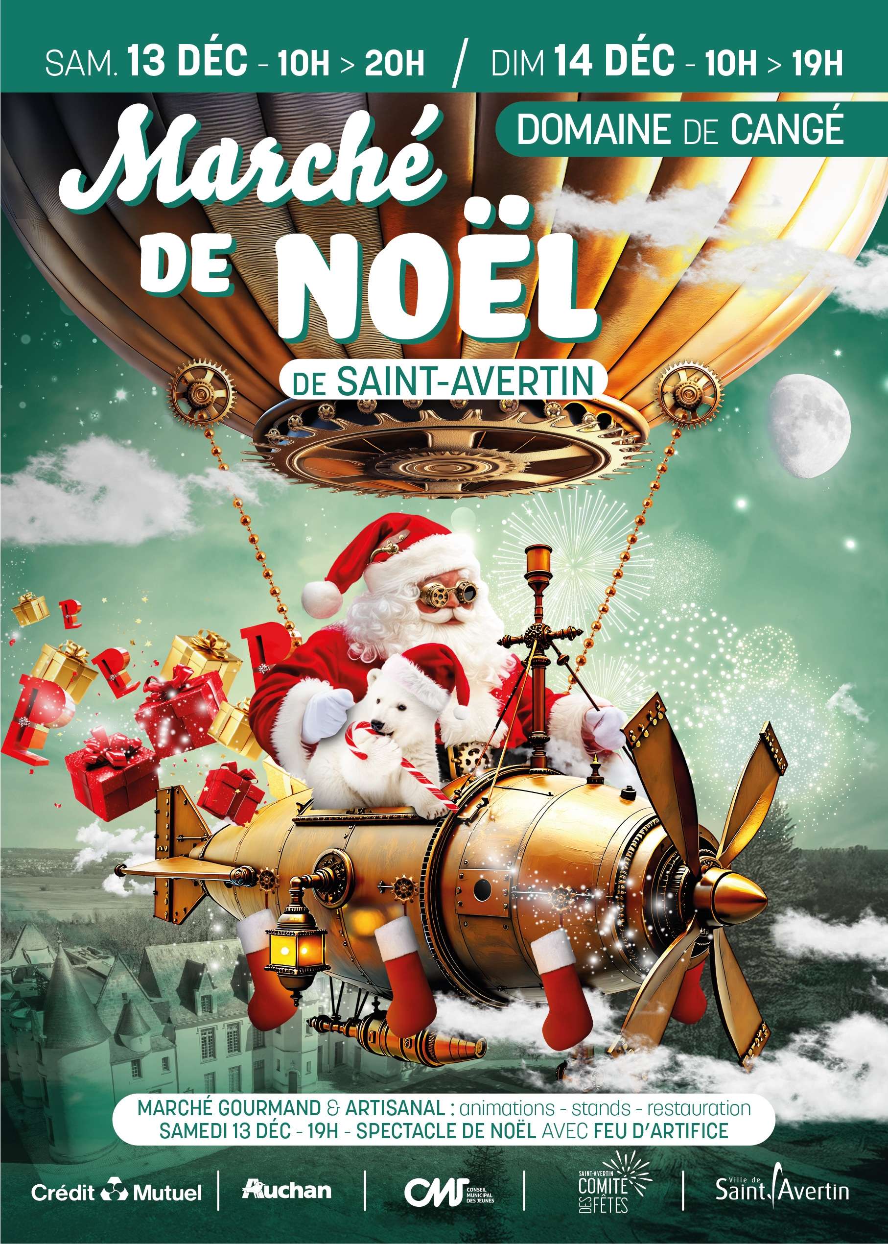 Affiche Marché de Noël Saint-Avertin 2025