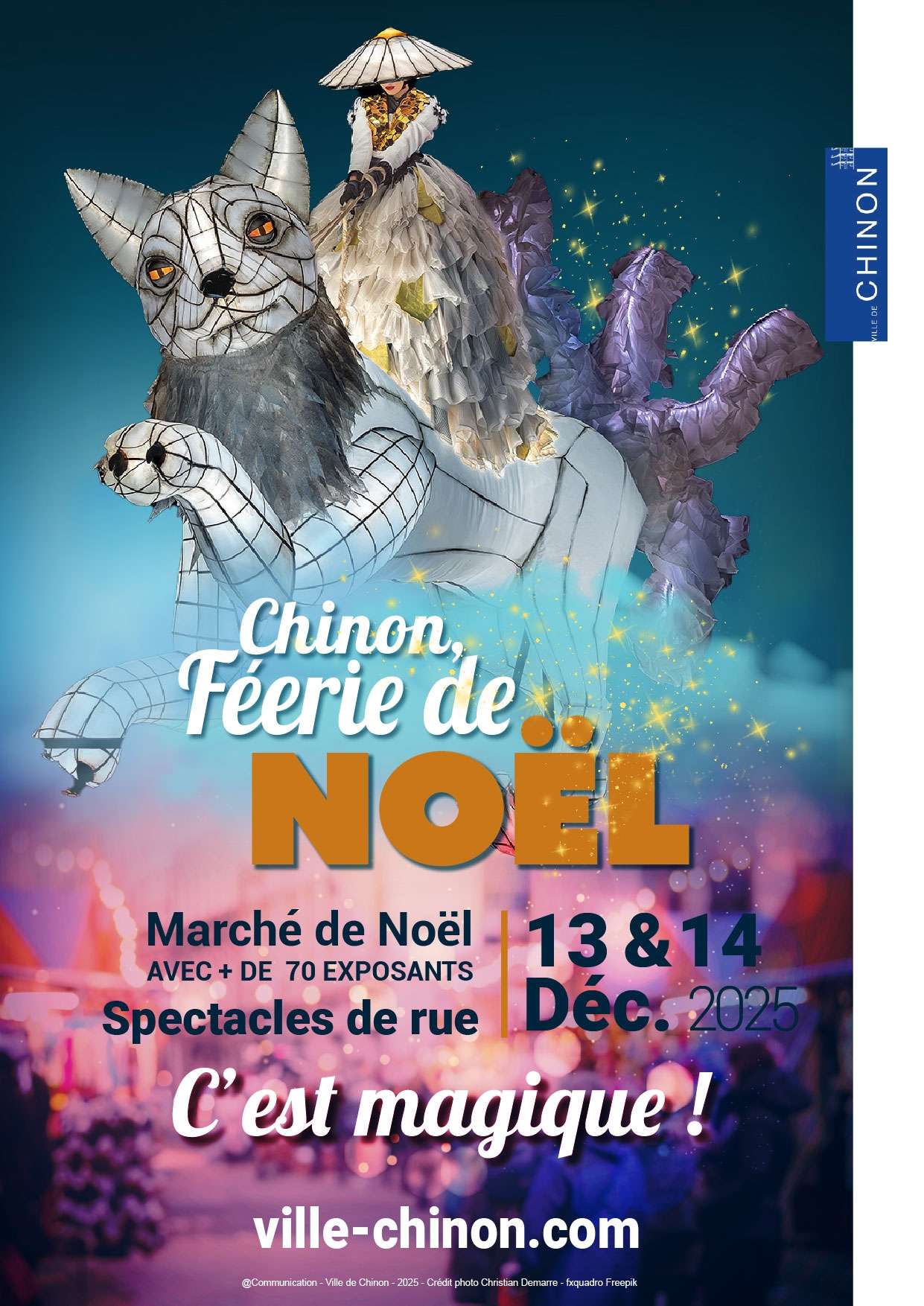 Affiche Féerie de Noël Chinon - 13 & 14 décembre 2025