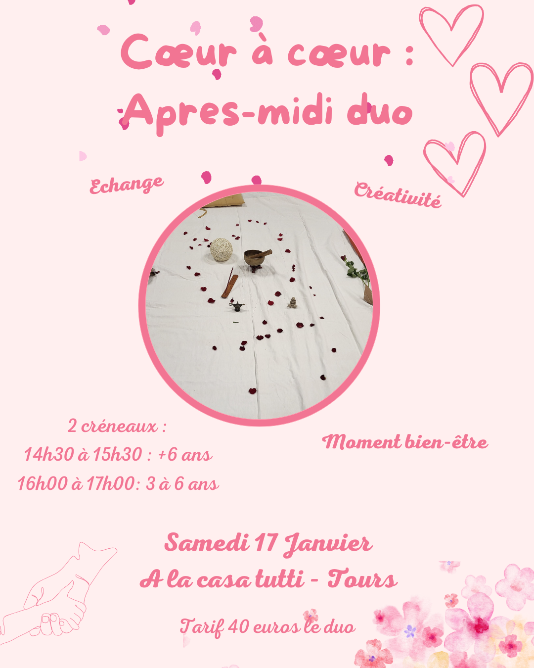 Atelier coeur à coeur, famille, Tours