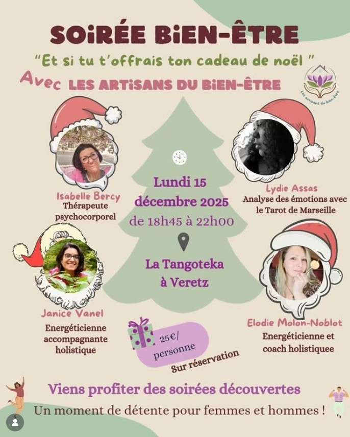 Soirée découverte bien- être lundi 15 décembre à Véretz